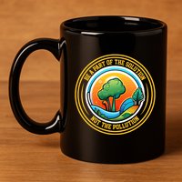 Climate Change Awareness Emblem 11oz C Handle Ceramic Mug