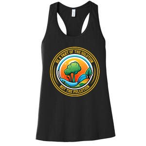 Climate Change Awareness Emblem Women's Racerback Tank