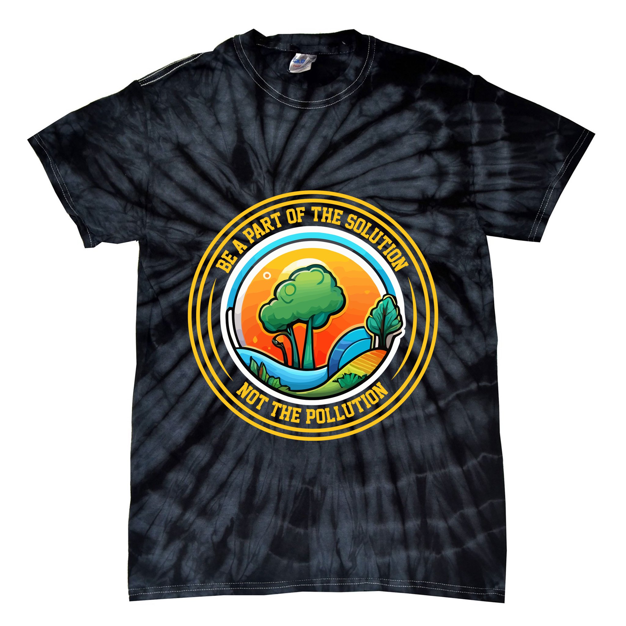 Climate Change Awareness Emblem Tie-Dye T-Shirt
