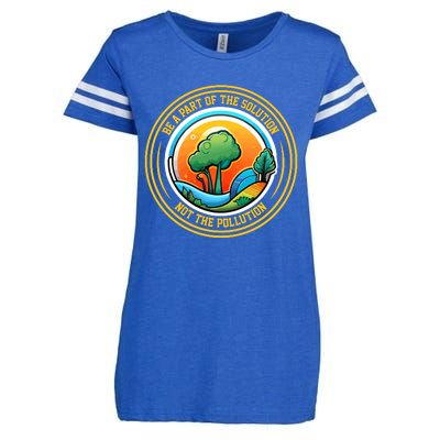 Climate Change Awareness Emblem Enza Ladies Jersey Football T-Shirt