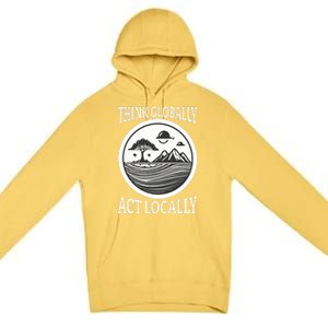 Climate Change Awareness Graphic Premium Pullover Hoodie