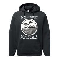 Climate Change Awareness Graphic Performance Fleece Hoodie