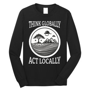 Climate Change Awareness Graphic Long Sleeve Shirt