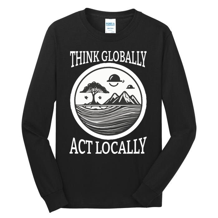 Climate Change Awareness Graphic Tall Long Sleeve T-Shirt