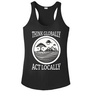 Climate Change Awareness Graphic Ladies PosiCharge Competitor Racerback Tank