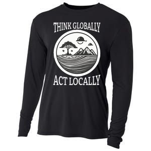 Climate Change Awareness Graphic Cooling Performance Long Sleeve Crew