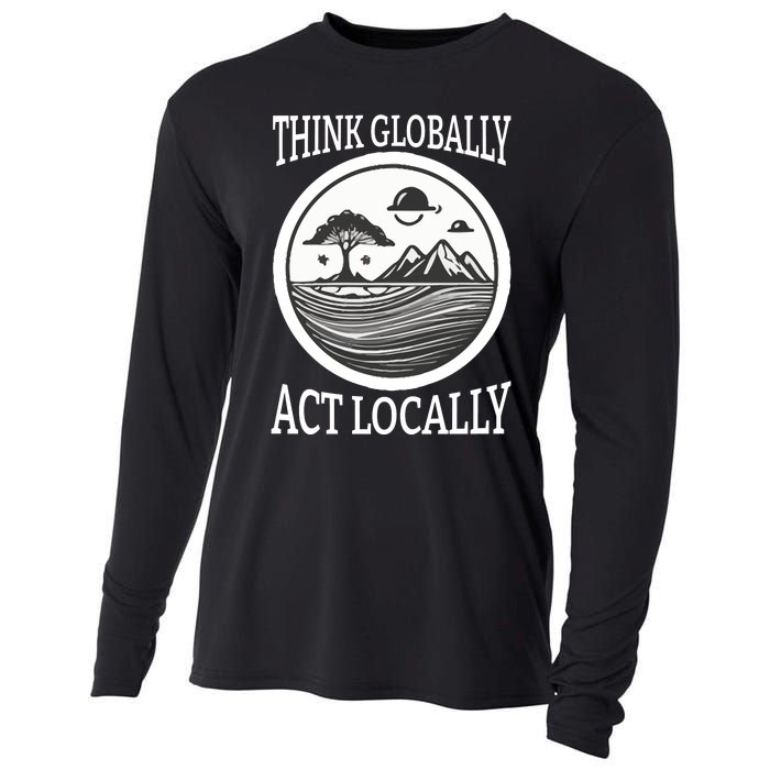 Climate Change Awareness Graphic Cooling Performance Long Sleeve Crew