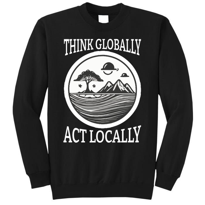 Climate Change Awareness Graphic Tall Sweatshirt