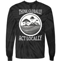 Climate Change Awareness Graphic Tie-Dye Long Sleeve Shirt