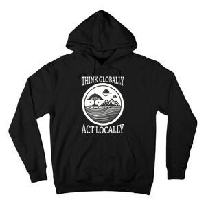 Climate Change Awareness Graphic Tall Hoodie