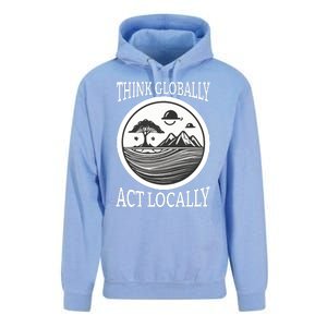 Climate Change Awareness Graphic Unisex Surf Hoodie