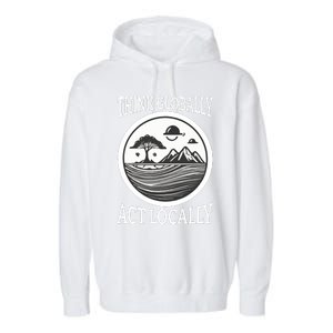 Climate Change Awareness Graphic Garment-Dyed Fleece Hoodie