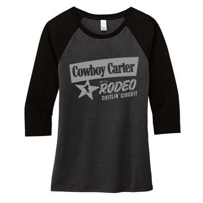 Cowboy Carter And The Rodeo Chitlin’ Circuit Women's Tri-Blend 3/4-Sleeve Raglan Shirt