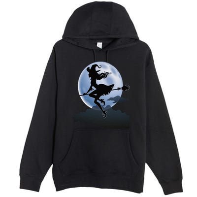 Cute Cottagecore Aesthetic Witch Moon Star Witchy Vintage Gift Premium Pullover Hoodie