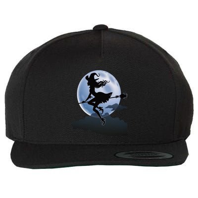 Cute Cottagecore Aesthetic Witch Moon Star Witchy Vintage Gift Wool Snapback Cap