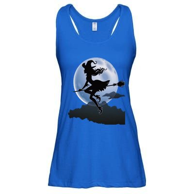 Cute Cottagecore Aesthetic Witch Moon Star Witchy Vintage Gift Ladies Essential Flowy Tank