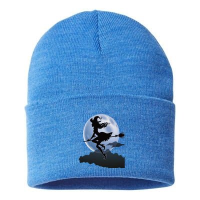 Cute Cottagecore Aesthetic Witch Moon Star Witchy Vintage Gift Sustainable Knit Beanie