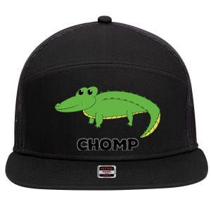 Chomp Cute Alligator 7 Panel Mesh Trucker Snapback Hat