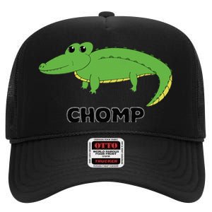 Chomp Cute Alligator High Crown Mesh Back Trucker Hat