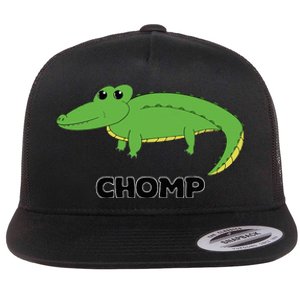 Chomp Cute Alligator Flat Bill Trucker Hat