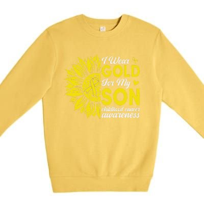 Childhood Cancer Awareness Warrior Gift Premium Crewneck Sweatshirt