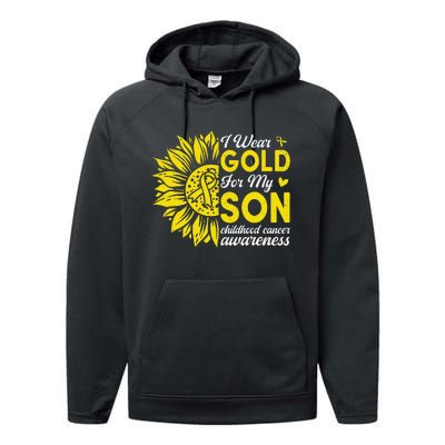 Childhood Cancer Awareness Warrior Gift Performance Fleece Hoodie