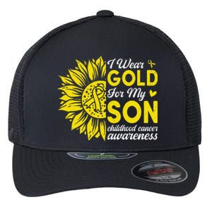 Childhood Cancer Awareness Warrior Gift Flexfit Unipanel Trucker Cap