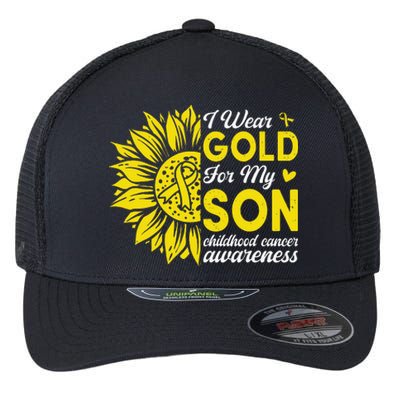 Childhood Cancer Awareness Warrior Gift Flexfit Unipanel Trucker Cap