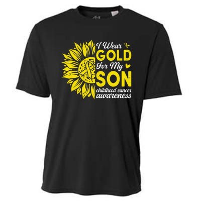 Childhood Cancer Awareness Warrior Gift Cooling Performance Crew T-Shirt