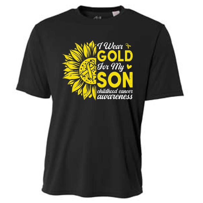 Childhood Cancer Awareness Warrior Gift Cooling Performance Crew T-Shirt