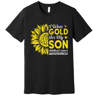 Childhood Cancer Awareness Warrior Gift Premium T-Shirt