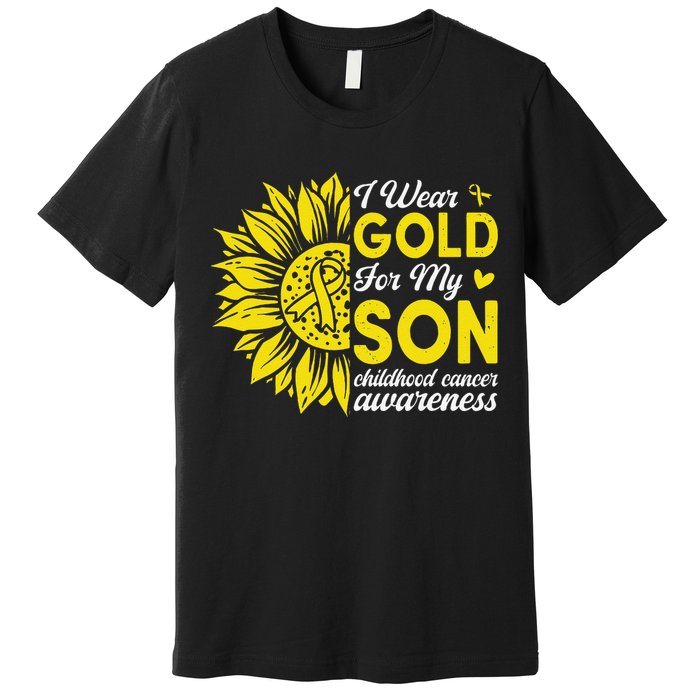 Childhood Cancer Awareness Warrior Gift Premium T-Shirt