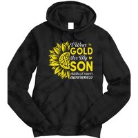 Childhood Cancer Awareness Warrior Gift Tie Dye Hoodie