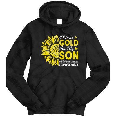 Childhood Cancer Awareness Warrior Gift Tie Dye Hoodie