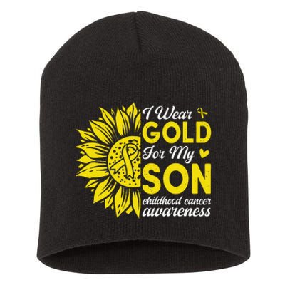 Childhood Cancer Awareness Warrior Gift Short Acrylic Beanie