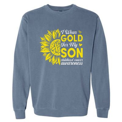 Childhood Cancer Awareness Warrior Gift Garment-Dyed Sweatshirt