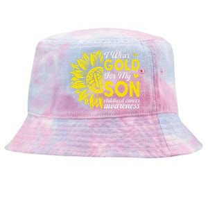 Childhood Cancer Awareness Warrior Gift Tie-Dyed Bucket Hat