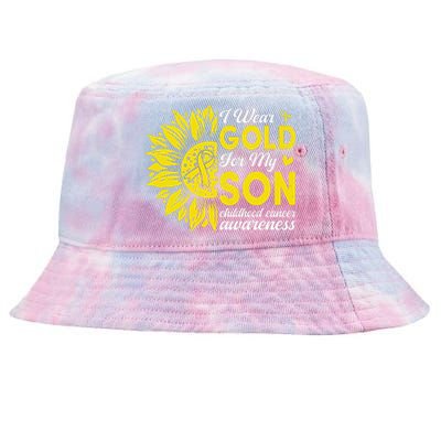 Childhood Cancer Awareness Warrior Gift Tie-Dyed Bucket Hat