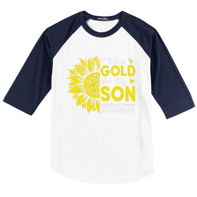 Childhood Cancer Awareness Warrior Gift Baseball Sleeve Shirt