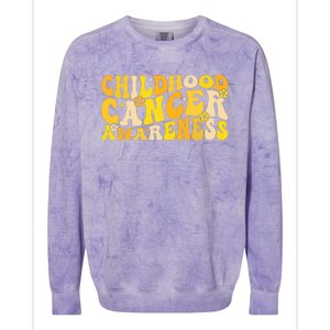 Childhood Cancer Awareness Rainbow Awareness Ribbon Colorblast Crewneck Sweatshirt