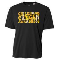 Childhood Cancer Awareness Rainbow Awareness Ribbon Cooling Performance Crew T-Shirt