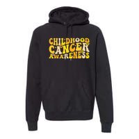 Childhood Cancer Awareness Rainbow Awareness Ribbon Premium Hoodie