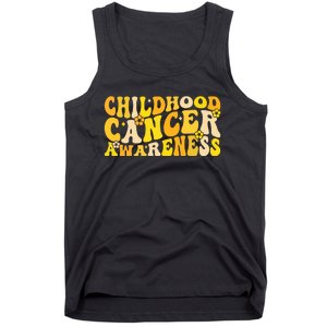 Childhood Cancer Awareness Rainbow Awareness Ribbon Tank Top