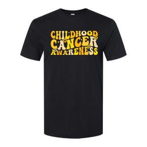 Childhood Cancer Awareness Rainbow Awareness Ribbon Softstyle CVC T-Shirt