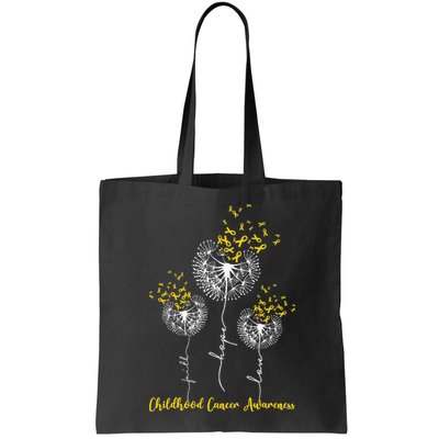 Childhood Cancer Awareness Faith Hope Love Dandelion Bag