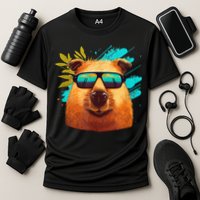 Capybara Cute And Funny Capybara Cool Sunglasses Performance Shirt