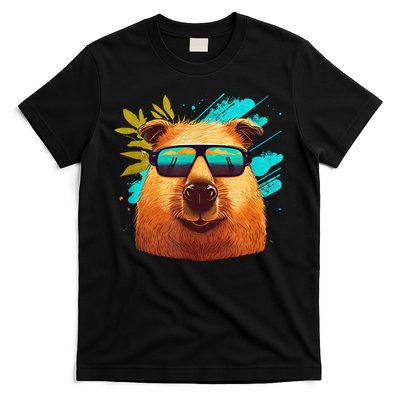 Capybara Cute And Funny Capybara Cool Sunglasses T-Shirt