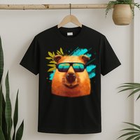 Capybara Cute And Funny Capybara Cool Sunglasses T-Shirt