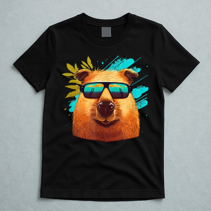 Capybara Cute And Funny Capybara Cool Sunglasses T-Shirt