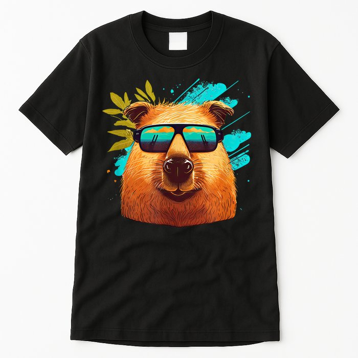 Capybara Cute And Funny Capybara Cool Sunglasses Tall T-Shirt
